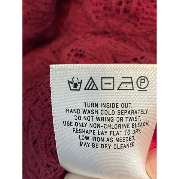 Anthropologie Moulinette Soeurs Carmindy Dress Pink Burgundy Lace 4 New - Picture 6 of 11